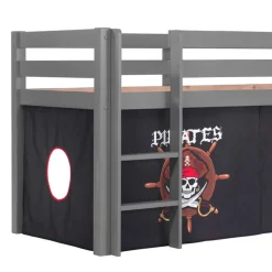 Online Wohnen Piratenhochbett mit Rutsche in Grau - Ainbols