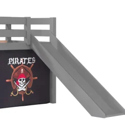 Online Wohnen Piratenhochbett mit Rutsche in Grau - Ainbols