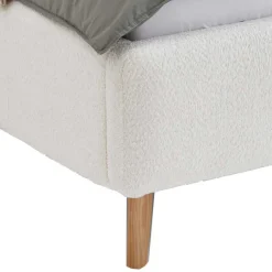 Wohnen Plüsch Polsterbett in Creme - Ilena