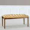 Clearance Wohnen Polsterbank Bettbank in Gold & Buche Braun - Machipo