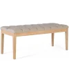 Best Wohnen Polsterbank in Beige mit Holzgestell - Briana