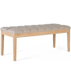 Best Wohnen Polsterbank in Beige mit Holzgestell - Briana