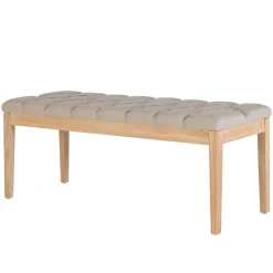 Best Wohnen Polsterbank in Beige mit Holzgestell - Briana