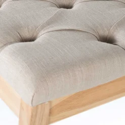 Best Wohnen Polsterbank in Beige mit Holzgestell - Briana