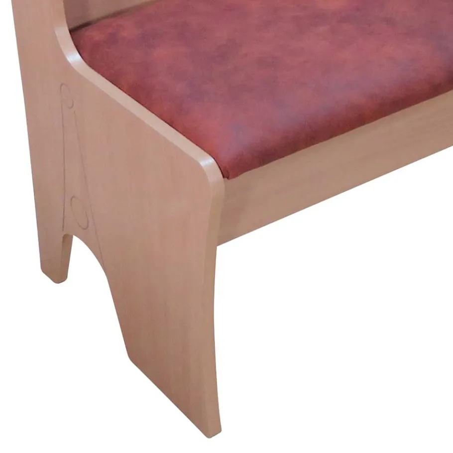 Discount Wohnen Polsterbank mit Truhe 120cm Loisan in Cognac Vintage