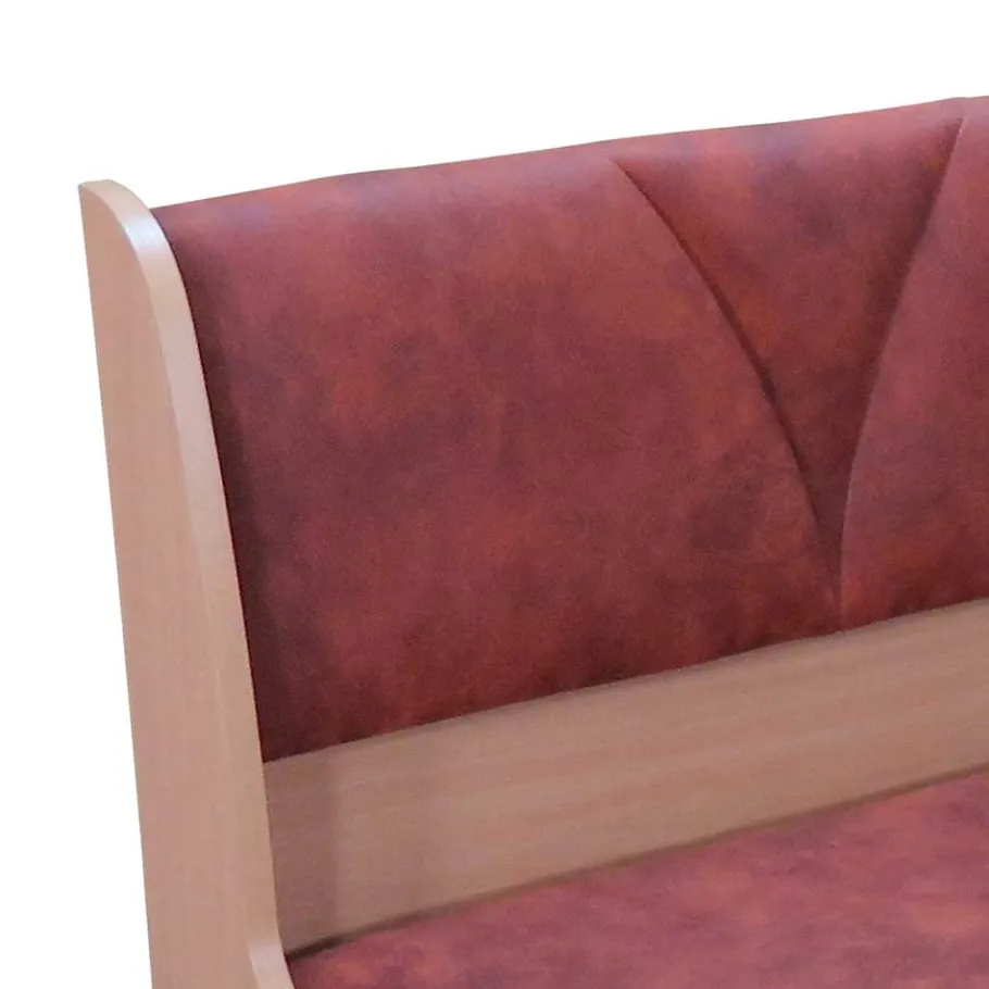 Discount Wohnen Polsterbank mit Truhe 120cm Loisan in Cognac Vintage