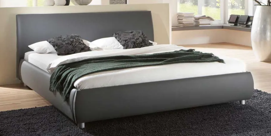 Outlet Wohnen Polsterbett Alona aus Kunstleder