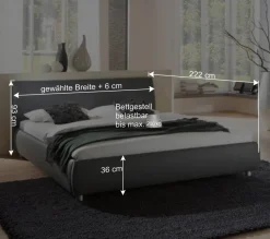 Outlet Wohnen Polsterbett Alona aus Kunstleder