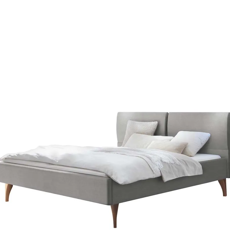 Discount Wohnen Polsterbett im Skandinavischen Design in Grau - Glamoura