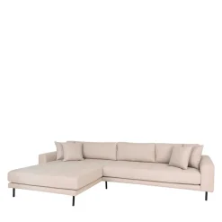 Sale Wohnen Polsterecke in Beige Stoff - Pogarana