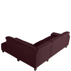 Clearance Wohnen Polsterecke in Bordeaux Rot - Moranna