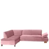 Clearance Wohnen Polsterecke in Rosa mit Nussbaum Braun - Jaglyn