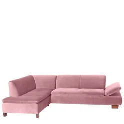 Clearance Wohnen Polsterecke in Rosa mit Nussbaum Braun - Jaglyn