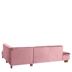 Clearance Wohnen Polsterecke in Rosa mit Nussbaum Braun - Jaglyn