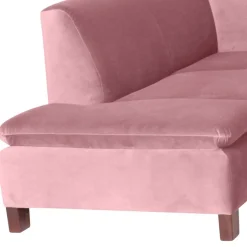 Clearance Wohnen Polsterecke in Rosa mit Nussbaum Braun - Jaglyn
