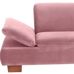Clearance Wohnen Polsterecke in Rosa mit Nussbaum Braun - Jaglyn