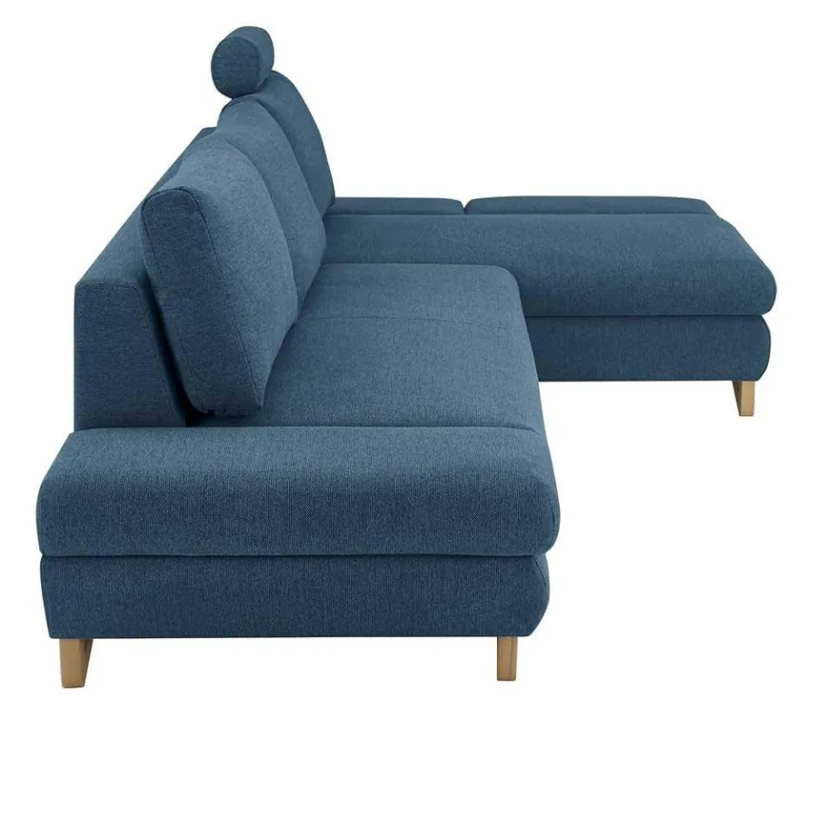 Online Wohnen Polsterecke Schlafsofa in Blau - Baonga