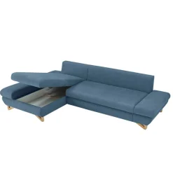 Online Wohnen Polsterecke Schlafsofa in Blau - Baonga