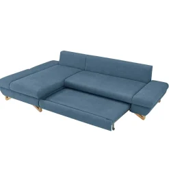 Online Wohnen Polsterecke Schlafsofa in Blau - Baonga