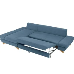 Online Wohnen Polsterecke Schlafsofa in Blau - Baonga