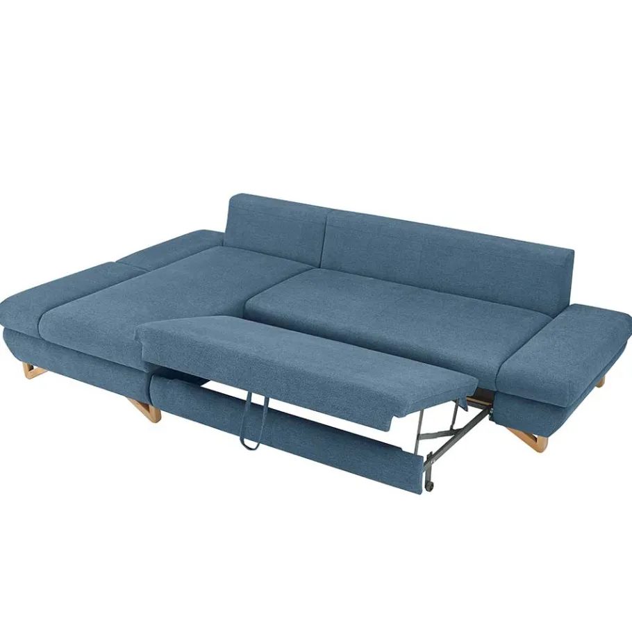 Online Wohnen Polsterecke Schlafsofa in Blau - Baonga