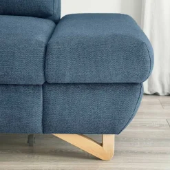 Online Wohnen Polsterecke Schlafsofa in Blau - Baonga
