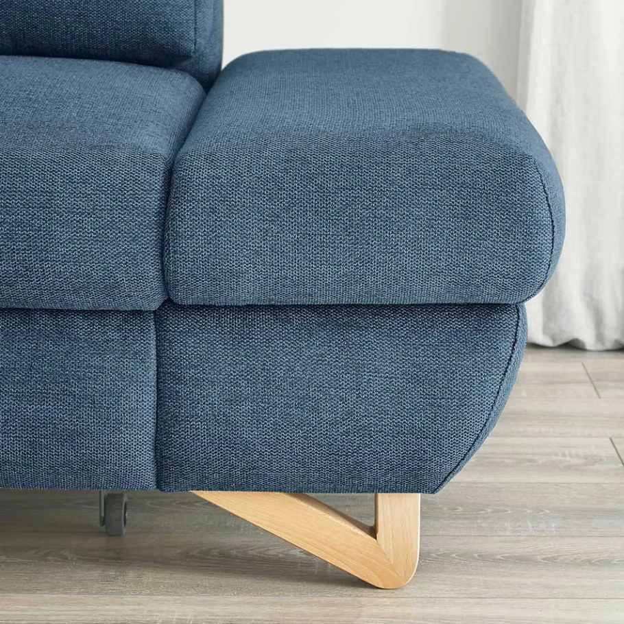 Online Wohnen Polsterecke Schlafsofa in Blau - Baonga