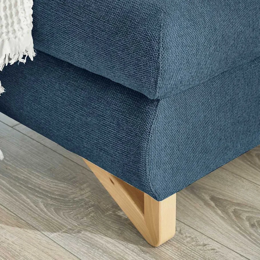 Online Wohnen Polsterecke Schlafsofa in Blau - Baonga