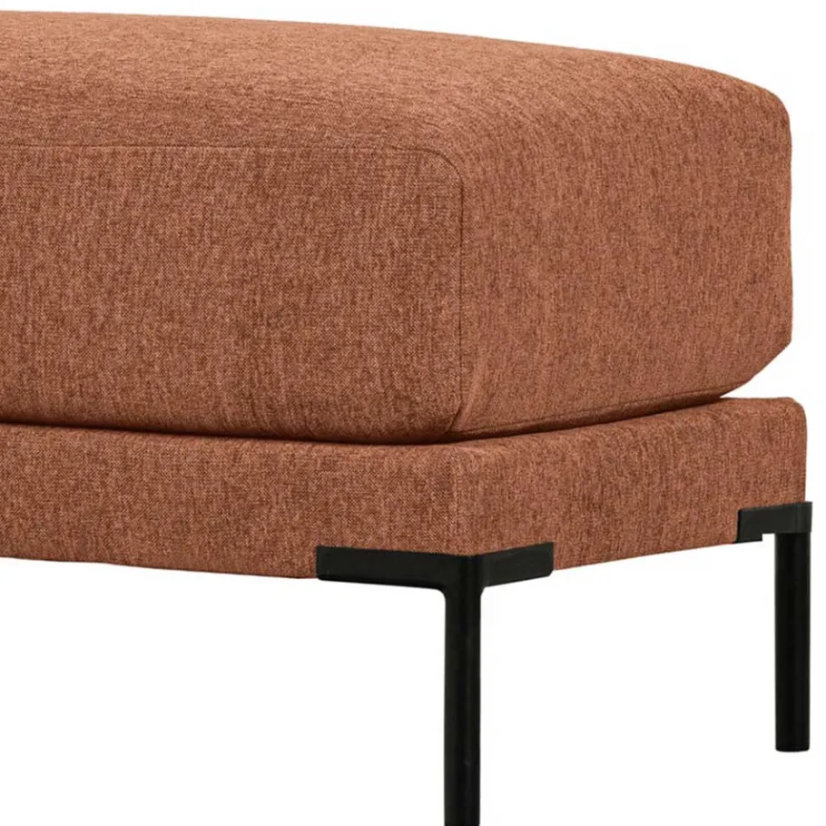 Clearance Wohnen Polsterhocker aus Chenille in Rostbraun - Brixx