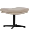 Outlet Wohnen Polsterhocker aus Chenille in Beige - Zirena