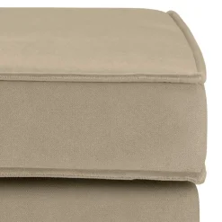 Outlet Wohnen Polsterhocker in Khaki Samt - Afeiro