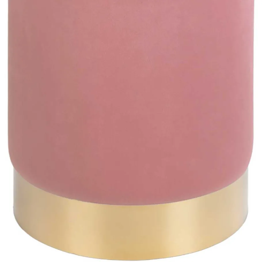 Best Wohnen Polsterhocker in Rosa & Messingfarben - Ontentas