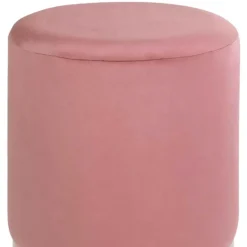Best Wohnen Polsterhocker in Rosa & Messingfarben - Ontentas