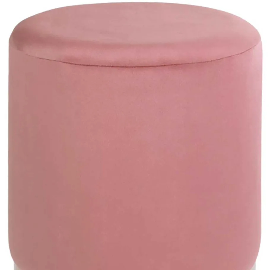 Best Wohnen Polsterhocker in Rosa & Messingfarben - Ontentas