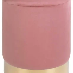 Best Wohnen Polsterhocker in Rosa & Messingfarben - Ontentas