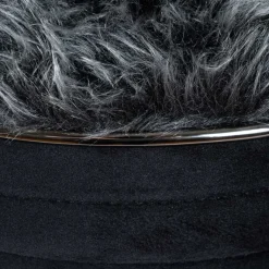 Hot Wohnen Polsterhocker in Schwarz und Dunkelgrau - Galveston