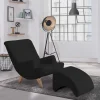 Clearance Wohnen Polsterhocker in Schwarz und Buche - Leverias