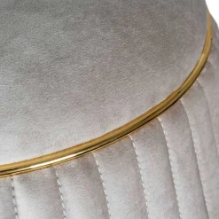 New Wohnen Polsterhocker in Taupe und Gold - Bestern