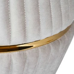 New Wohnen Polsterhocker in Taupe und Gold - Bestern