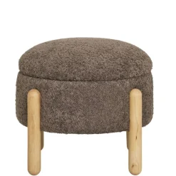 Sale Wohnen Polsterhocker mit Truhe in Braun Boucle - Pasterra