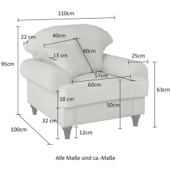 Sale Wohnen Polstersessel & Hocker in Beige - Merandes (zweiteilig)