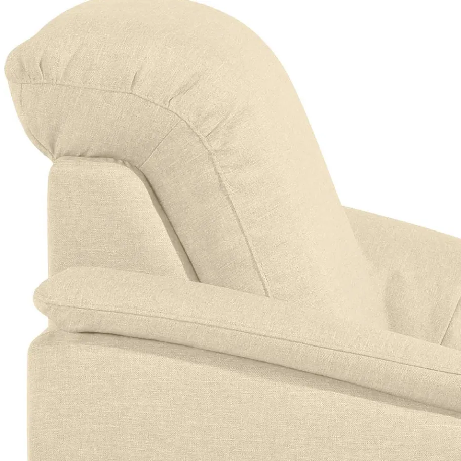 Hot Wohnen Polstersessel in Beige und Nussbaum Braun - Nando