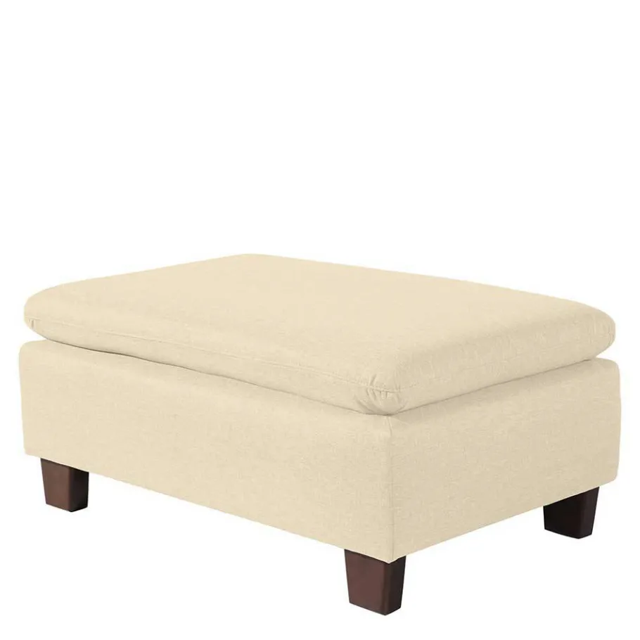 Hot Wohnen Polstersessel in Beige und Nussbaum Braun - Nando
