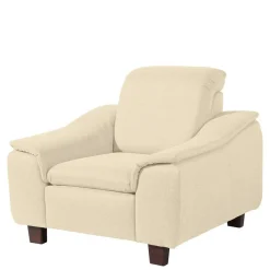 Hot Wohnen Polstersessel in Beige und Nussbaum Braun - Nando