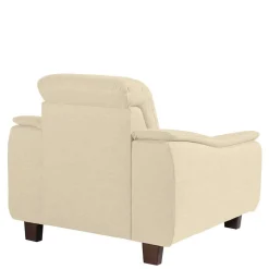Hot Wohnen Polstersessel in Beige und Nussbaum Braun - Nando