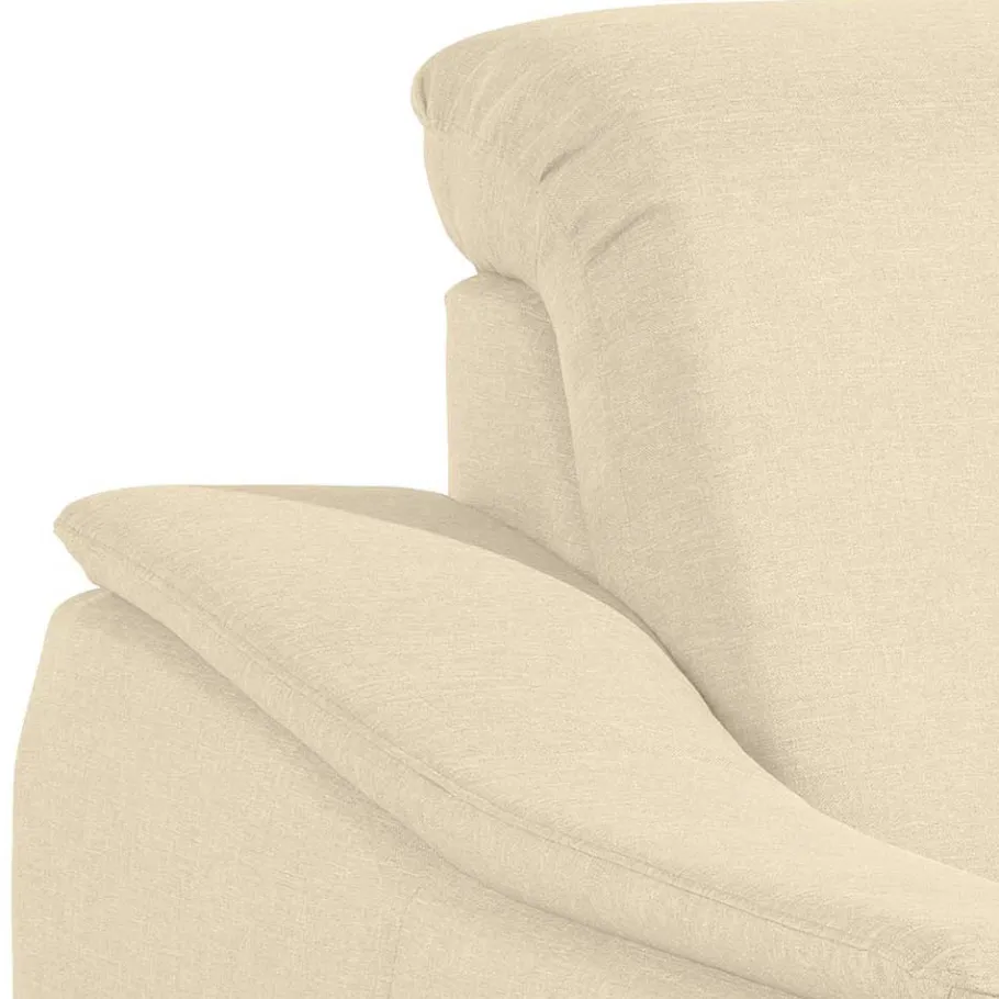 Hot Wohnen Polstersessel in Beige und Nussbaum Braun - Nando