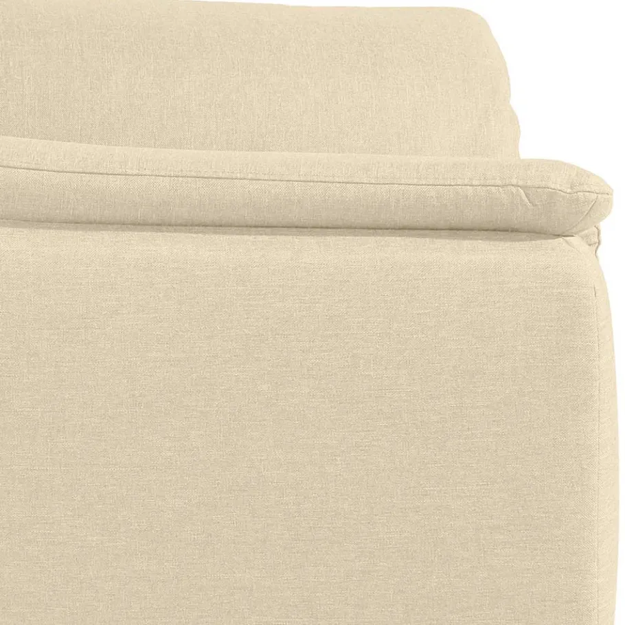 Hot Wohnen Polstersessel in Beige und Nussbaum Braun - Nando