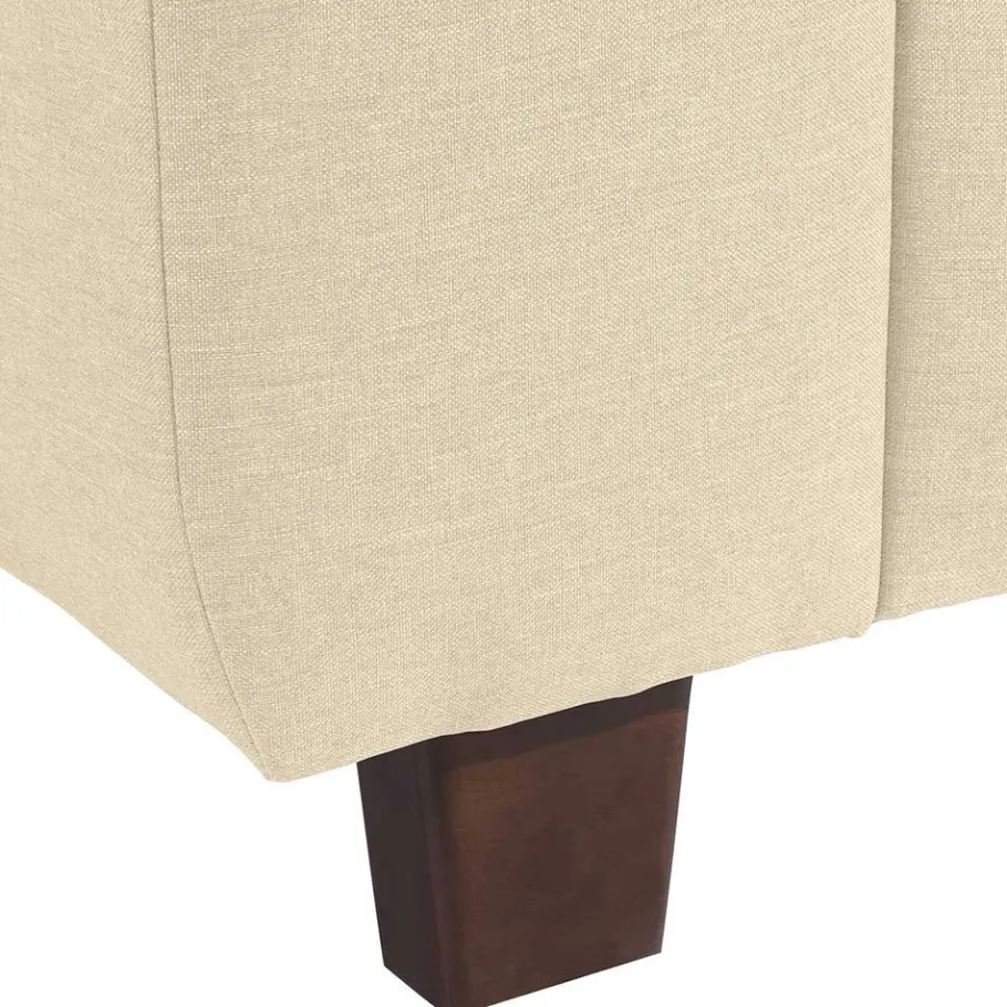 Hot Wohnen Polstersessel in Beige und Nussbaum Braun - Nando