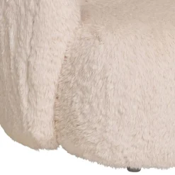 New Wohnen Polstersessel in Offwhite Webplüsch - Eddy