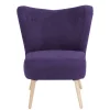 Discount Wohnen Polstersessel in Violett Velours - Coralla